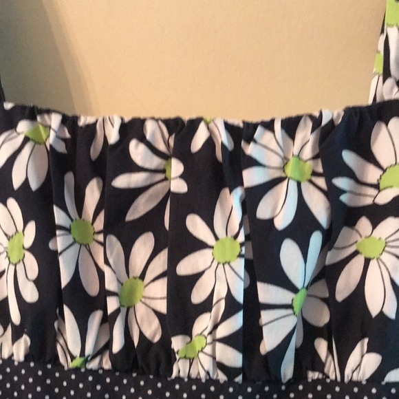 Dress Girl’s By Bonnie Jean  Size 16 1/2- Navy, White snd Lime Green - Picture 2 of 12